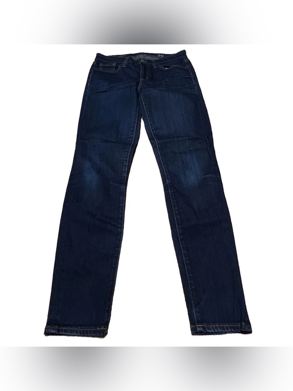 J Crew Mid Rise Toothpick Skinny Stretch Blue Jeans Women’s Size 26 Nice
